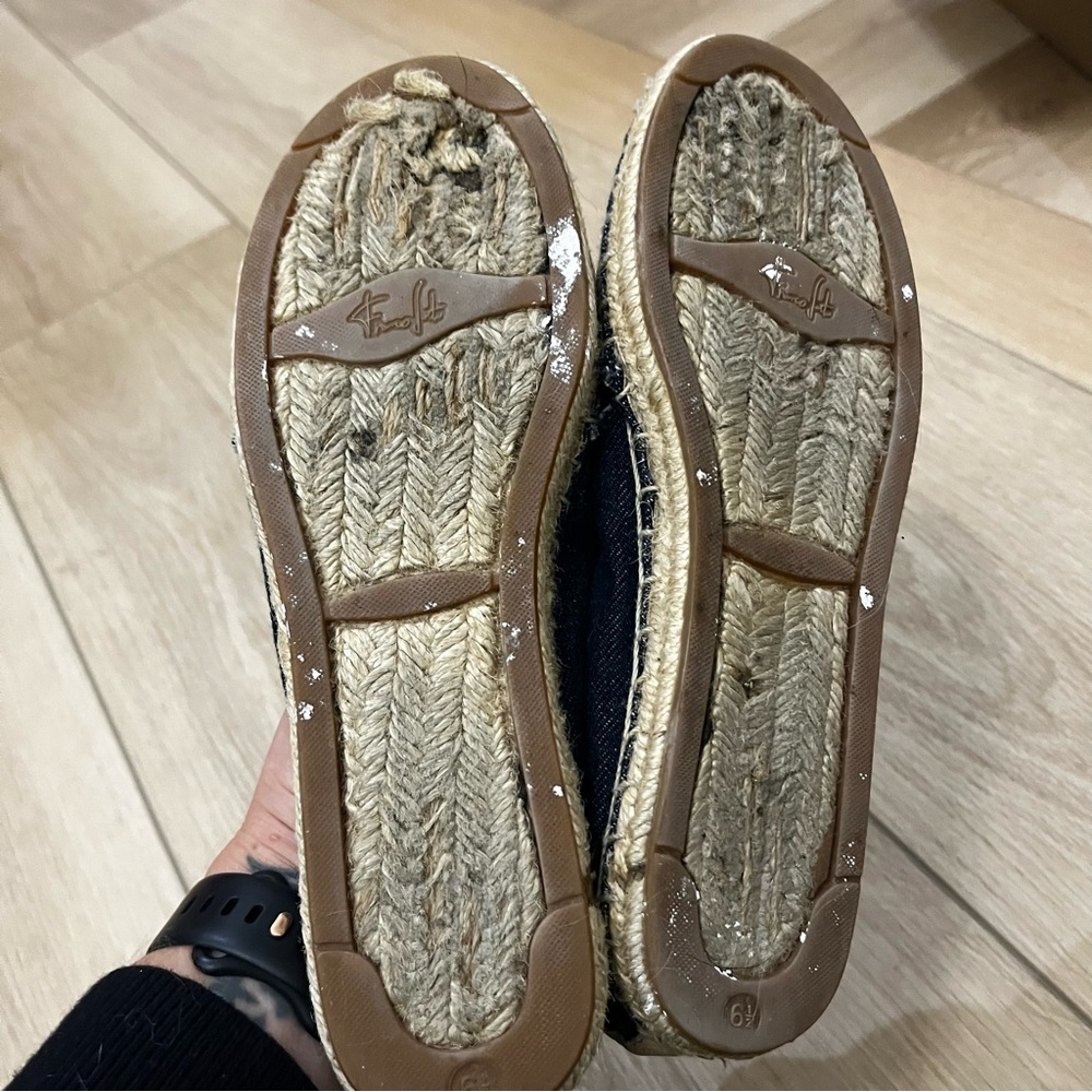 Franco Sarto Denim Whip Espadrille Flats - Picture 6 of 7